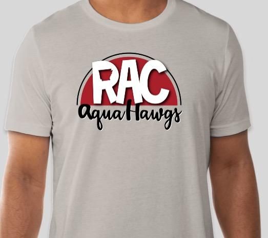2024-2025 "RAC" Cream, Red, & White AquaHawgs Team T-shirt