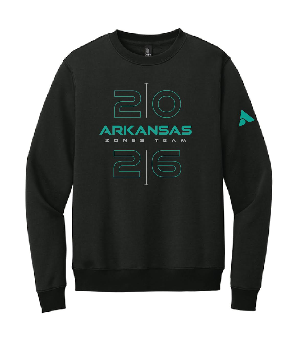 Arkansas Zones Black CrewNeck Sweatshirt