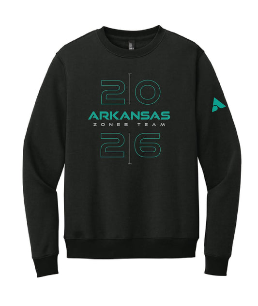 Arkansas Zones Black CrewNeck Sweatshirt
